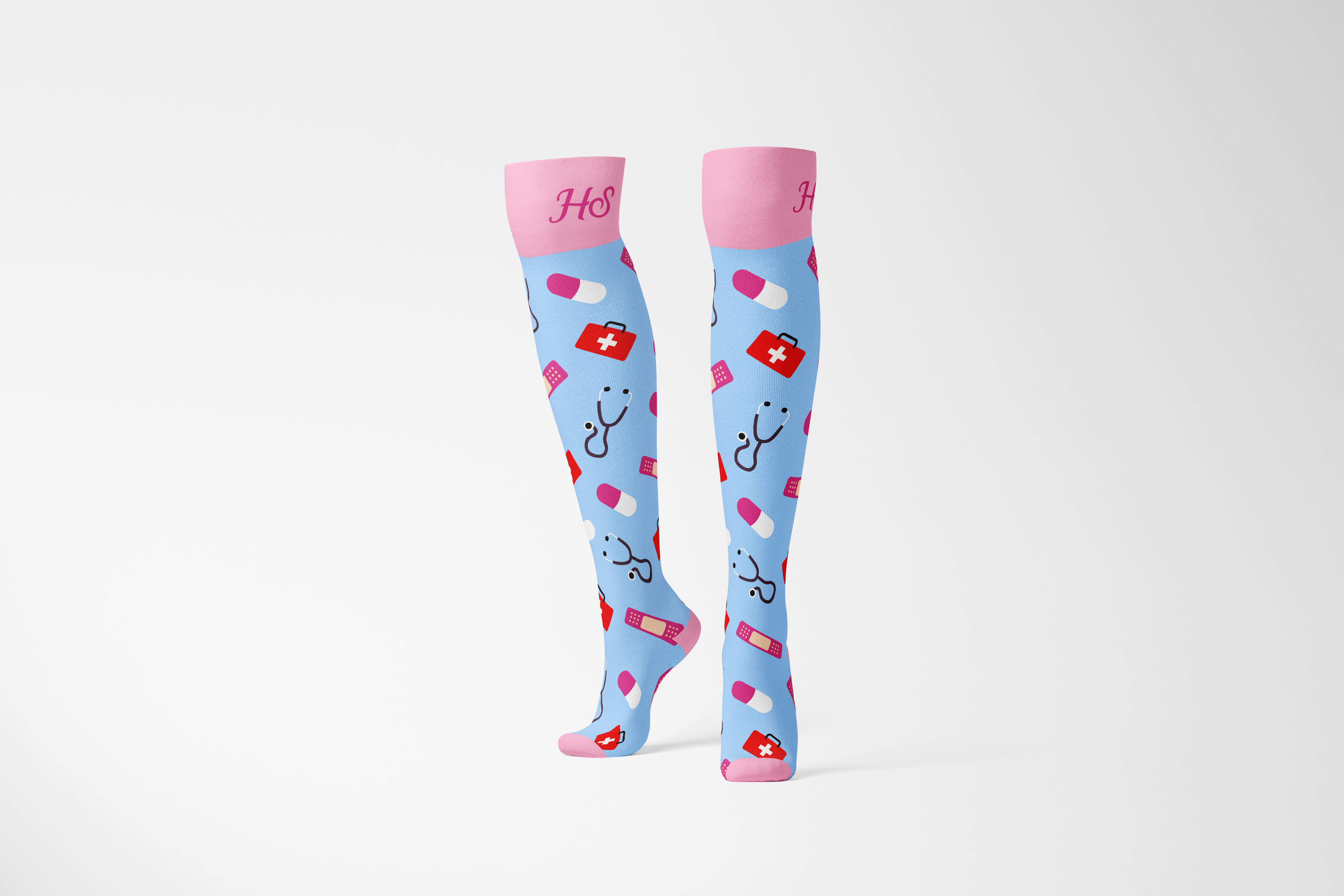 Compressiesok Verpleegkundige - Roze