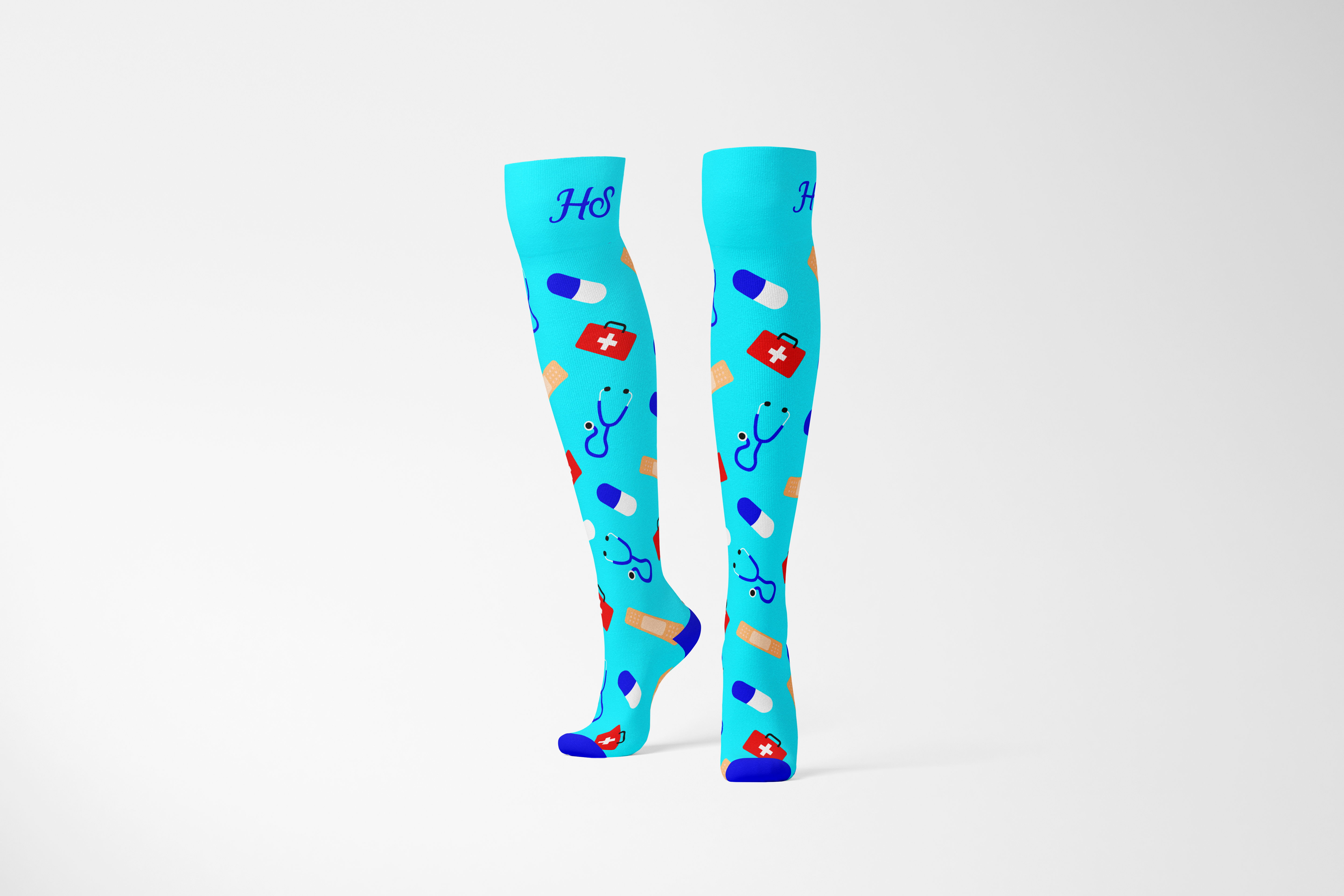 Compressiesok Verpleegkundige - Blauw