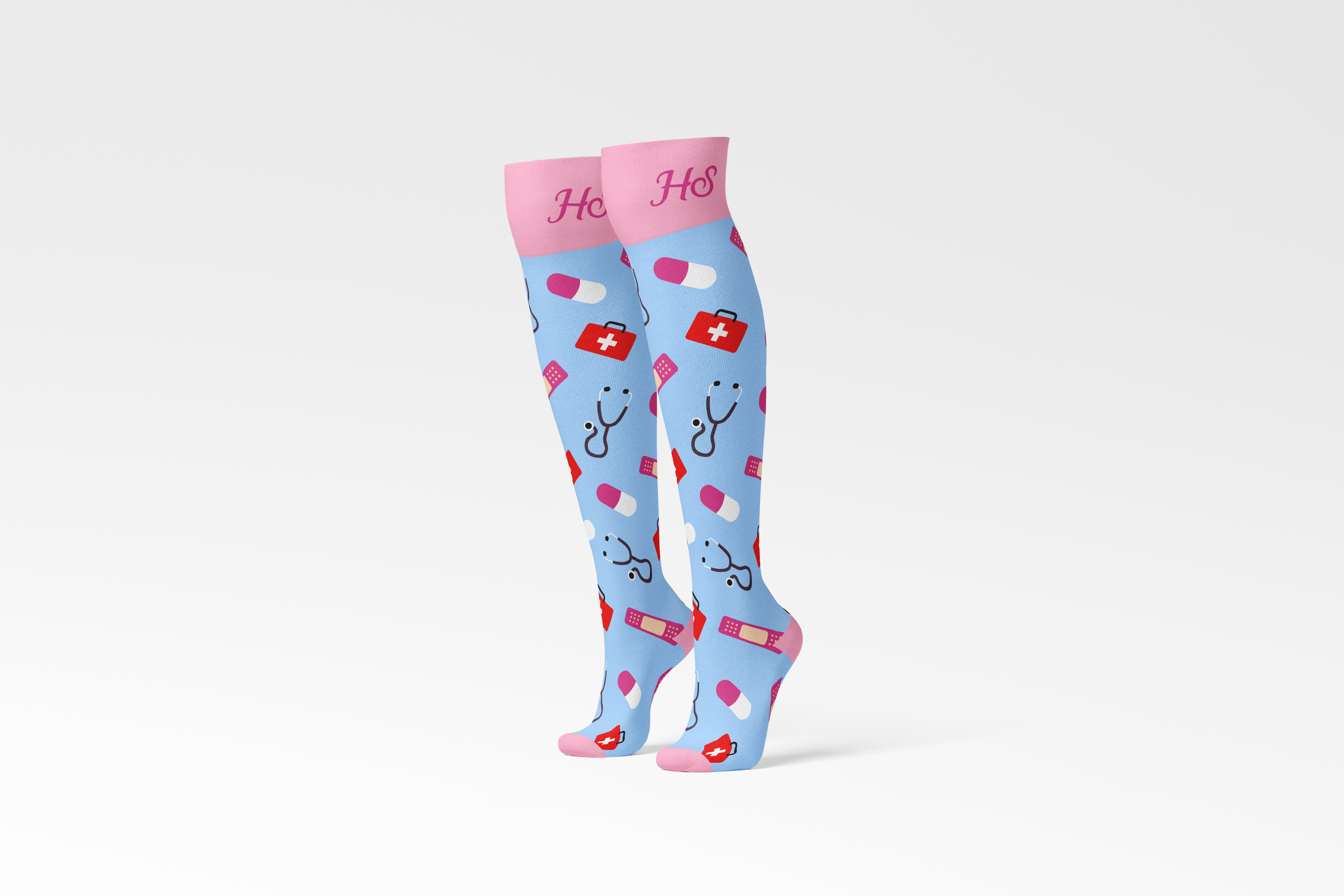 Compressiesok Verpleegkundige - Roze