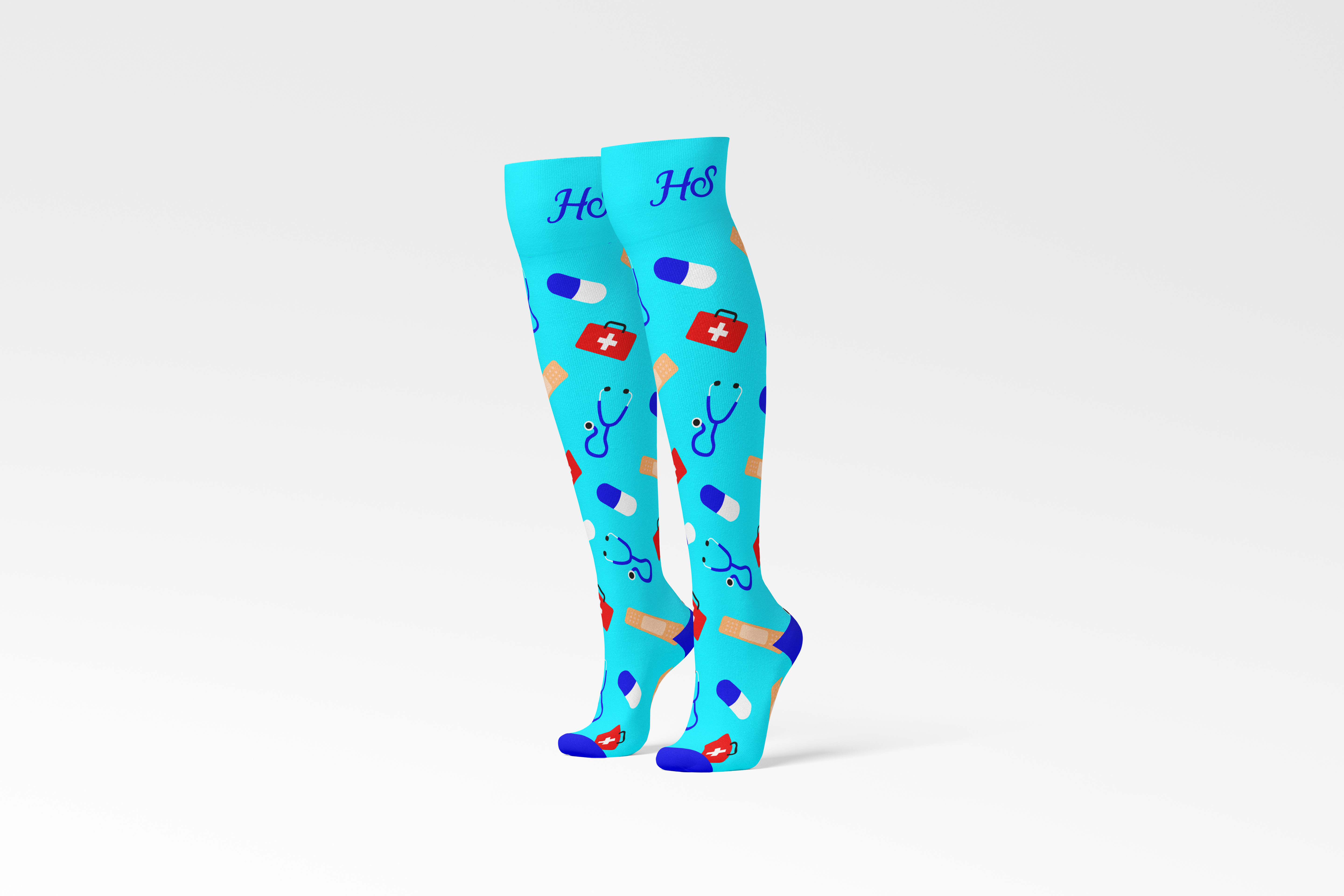 Compressiesok Verpleegkundige - Blauw