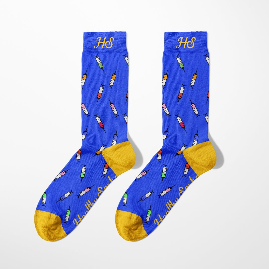 Syringe Socks – Blue Edition